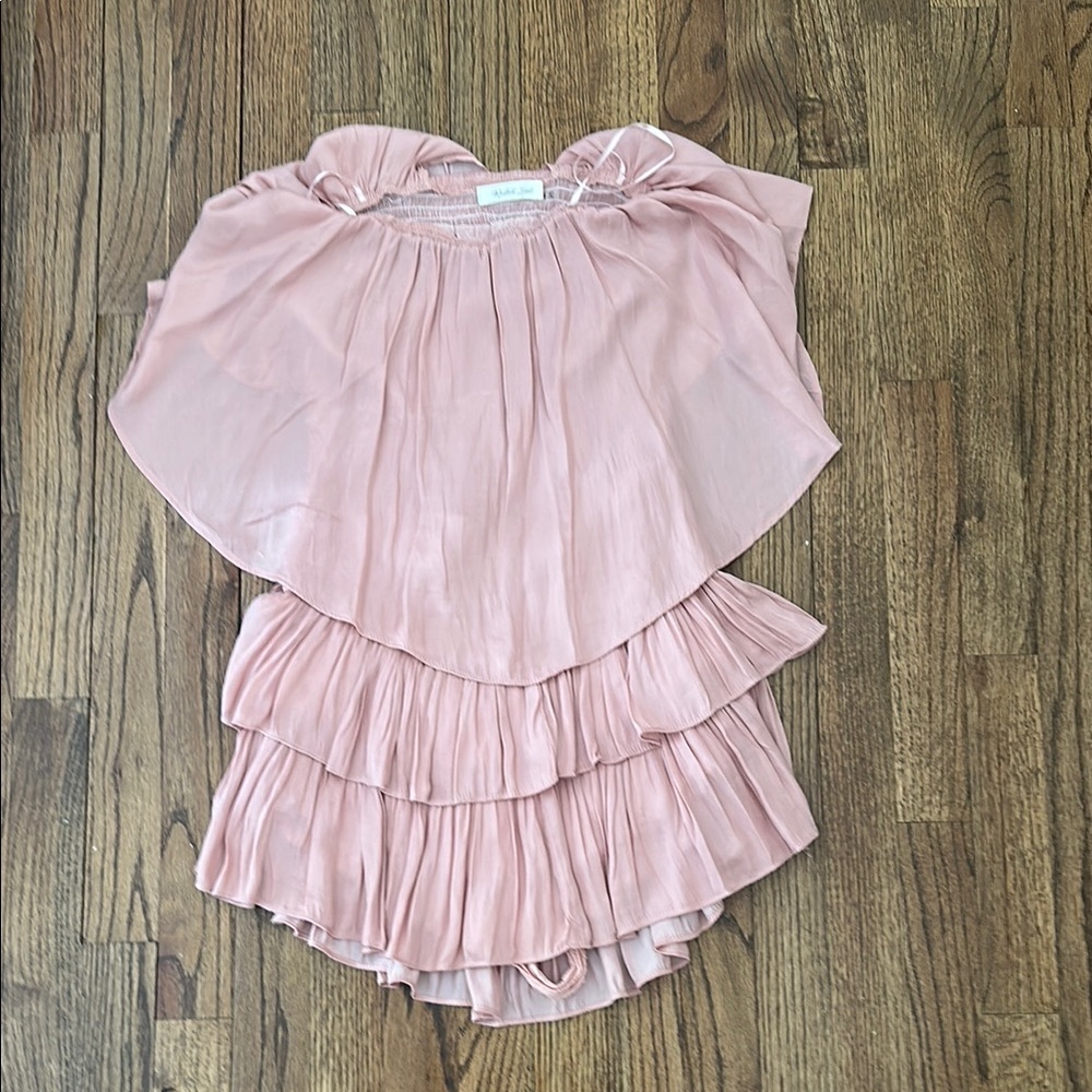 Mustard Seed Pink Layered Romper